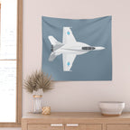 F-18 Super Hornet Jet Aircraft - Slate Wall Tapestry Gallery Image 2