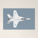 F-18 Super Hornet Jet Aircraft - Slate Welcome Mat Gallery Image 1