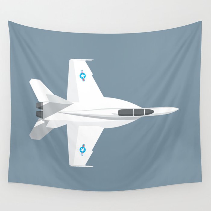 F-18 Super Hornet Jet Aircraft - Slate Wall Tapestry Gallery Image 1