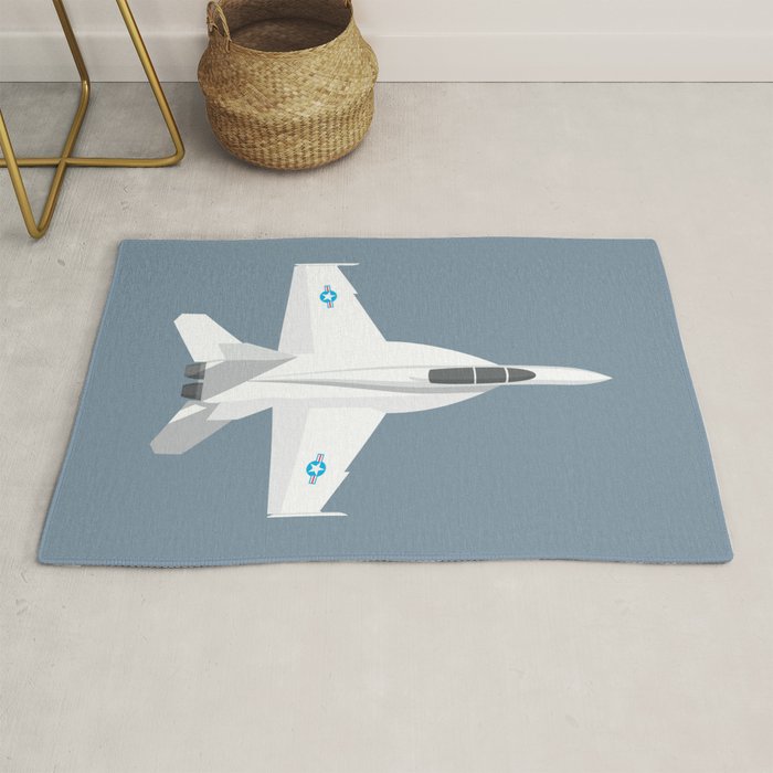 F-18 Super Hornet Jet Aircraft - Slate Rug Gallery Image 1