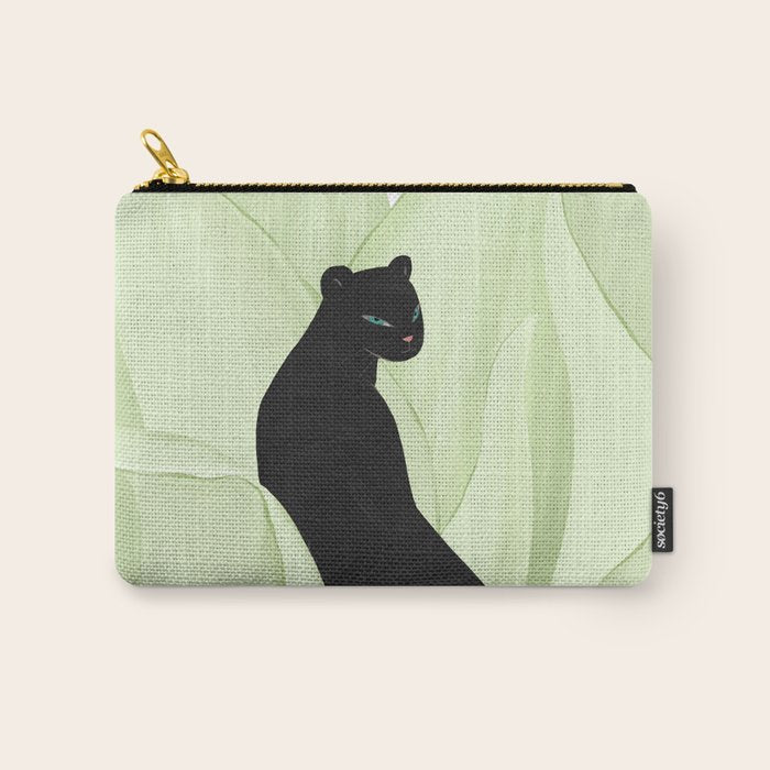 Black Panther in Sansevieria Carry All Pouch Gallery Image 1