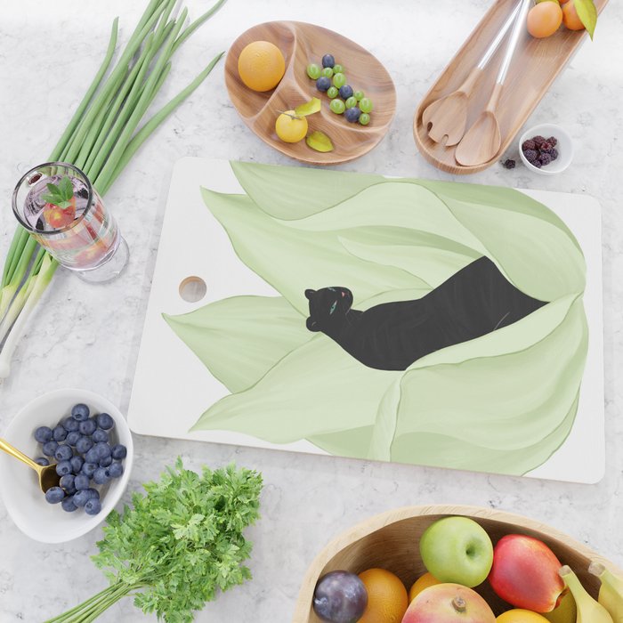 Black Panther in Sansevieria Cutting Board Gallery Image 2