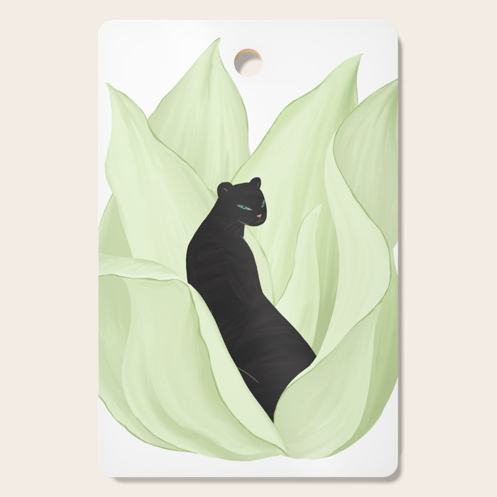 Black Panther in Sansevieria Cutting Board Gallery Image 1