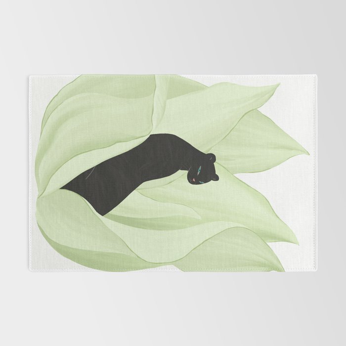 Black Panther in Sansevieria Rug Gallery Image 2