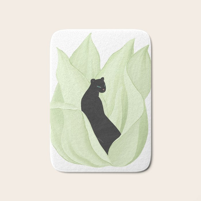 Black Panther in Sansevieria Bath Mat Gallery Image 1