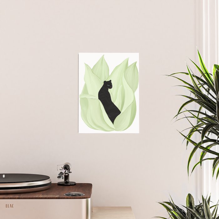Black Panther in Sansevieria Poster Gallery Image 2