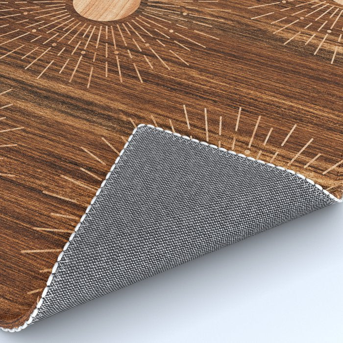 Boho sun Island style wood inlay art  Rug Gallery Image 4