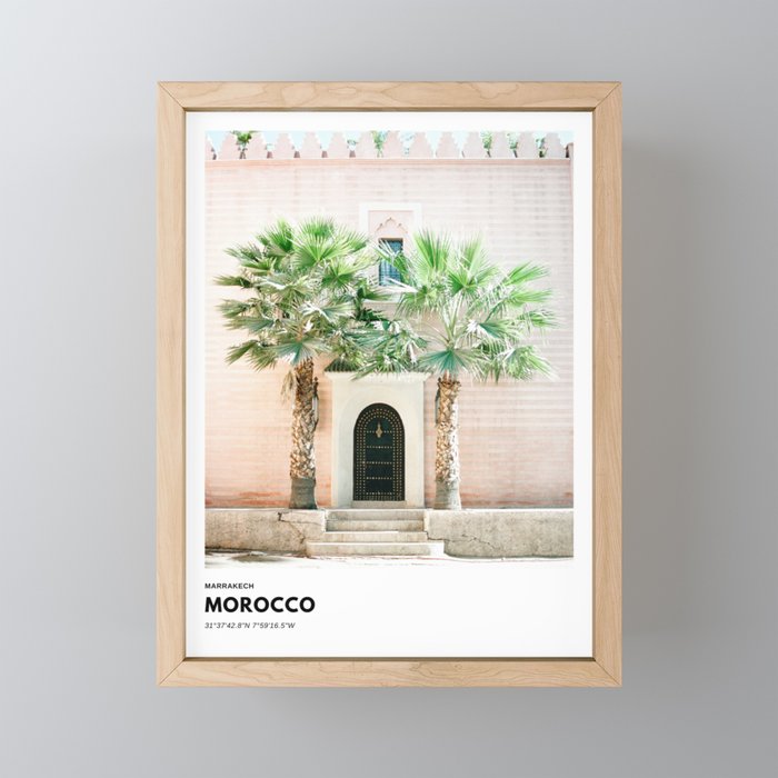 Marrakech Morocco coordinates poster | Pastel travel photography  Mini Art Print Gallery Image 1