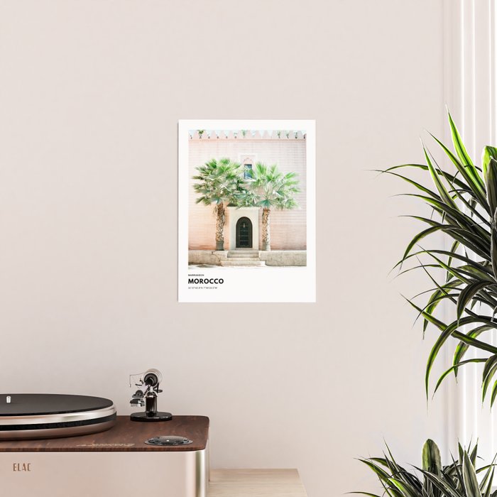 Marrakech Morocco coordinates poster | Pastel travel photography  Poster Gallery Image 2