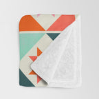 Festive Quilt Pattern in Pink, Red And Green Throw Blanket Gallery Image 3
