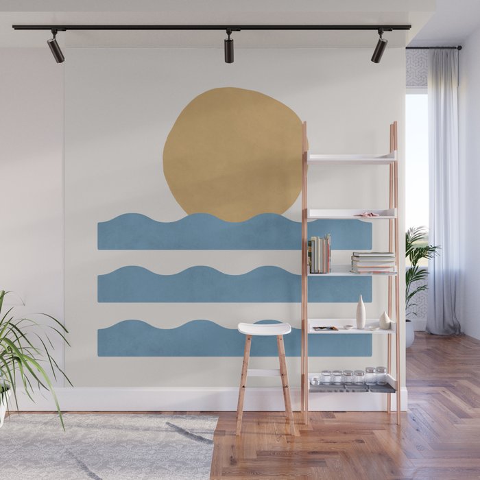 Sun Wave - Abstract Painting Wall Mural Gallery Image 1