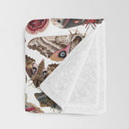 Moths of North America Pattern Throw Blanket Gallery Image 3