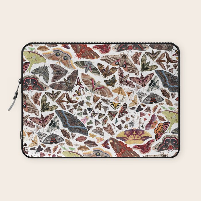 Moths of North America Pattern Laptop Sleeve Gallery Image 1