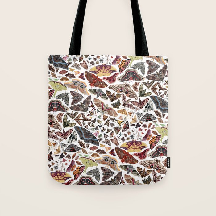 Moths of North America Pattern Tote Bag Gallery Image 1