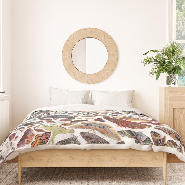 Moths of North America Pattern Duvet Cover Gallery Image 3