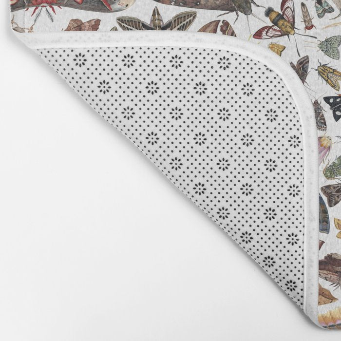 Moths of North America Pattern Bath Mat Gallery Image 2