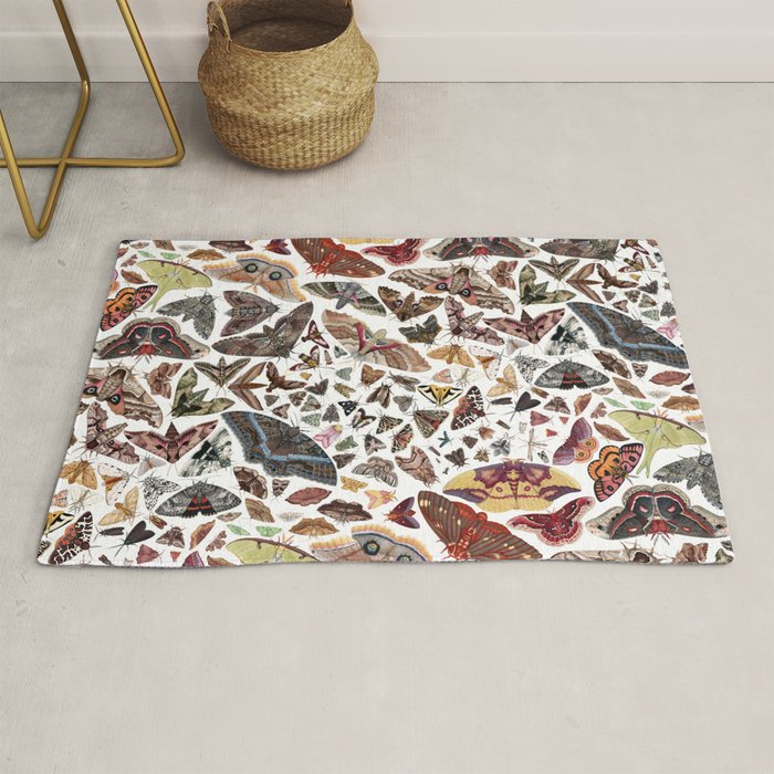 Moths of North America Pattern Rug Gallery Image 1