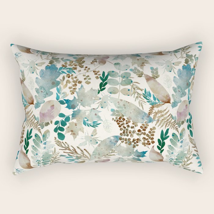 Autumn Botanical Bliss  Rectangular Pillow Gallery Image 1