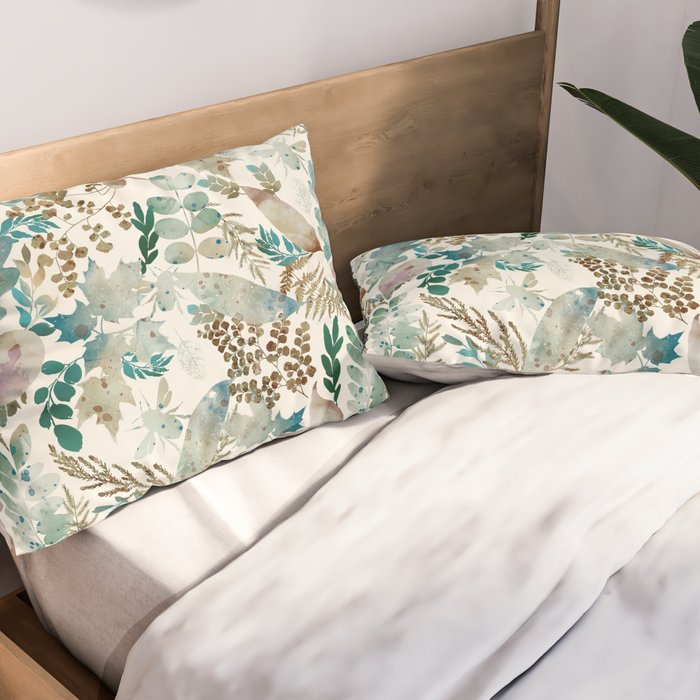 Autumn Botanical Bliss  Pillow Sham Gallery Image 2