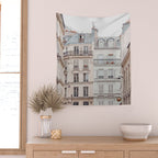 Bonjour Montmartre - Paris Architecture, Travel Photography Wall Tapestry Gallery Image 2