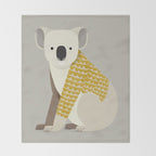 Whimsical Koala Throw Blanket Gallery Image 2