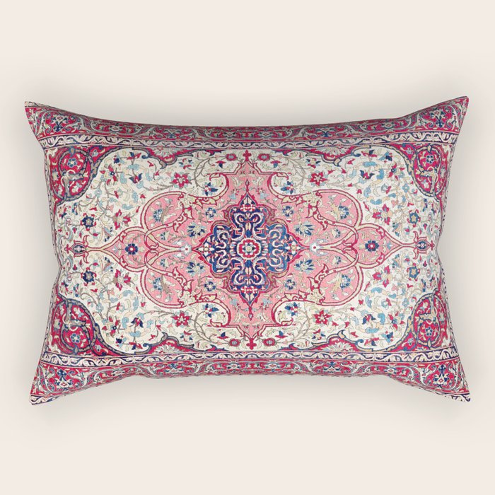 Bakhtiari West Central Persian Rug Print Rectangular Pillow Gallery Image 1
