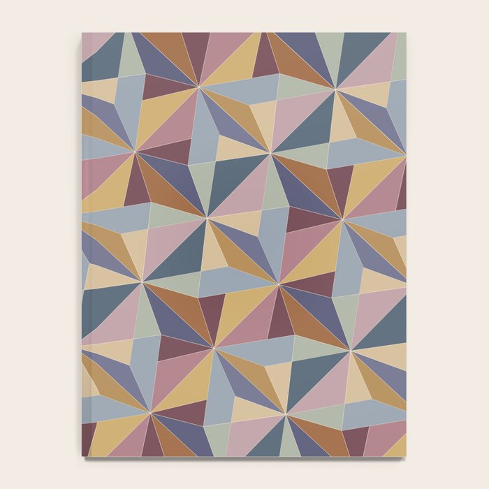 Kaleidoscope Tile Pattern II Cool Tone Pastel Notebook Gallery Image 4