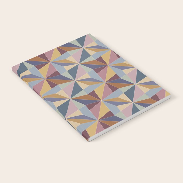 Kaleidoscope Tile Pattern II Cool Tone Pastel Notebook Gallery Image 1