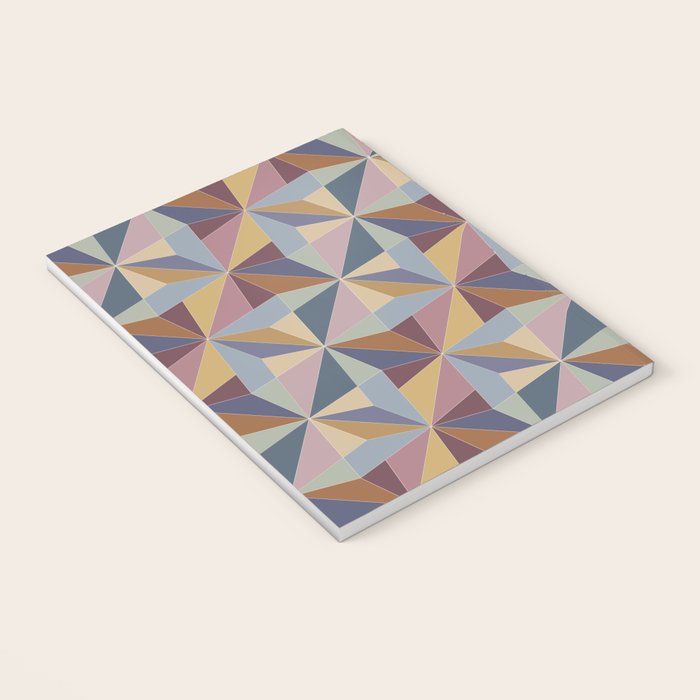 Kaleidoscope Tile Pattern II Cool Tone Pastel Notebook Gallery Image 3
