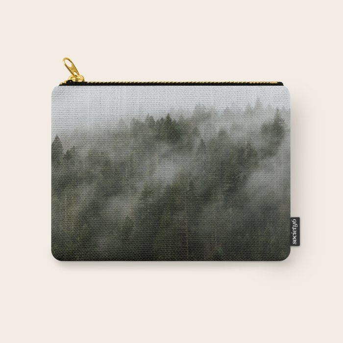 Pacific Northwest Foggy Forest Carry All Pouch Gallery Image 1
