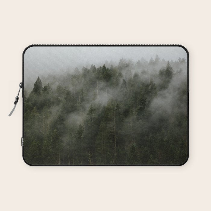 Pacific Northwest Foggy Forest Laptop Sleeve Gallery Image 1