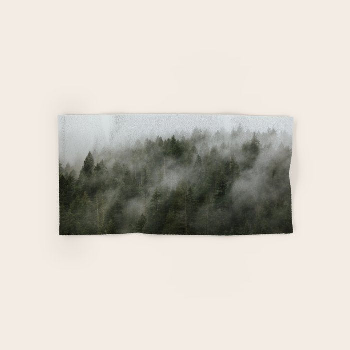 Pacific Northwest Foggy Forest Bath Towel Gallery Image 1