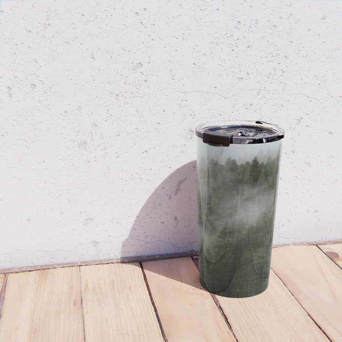 Pacific Northwest Foggy Forest Travel Mug Gallery Image 4