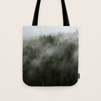 Pacific Northwest Foggy Forest Tote Bag Gallery Image 1