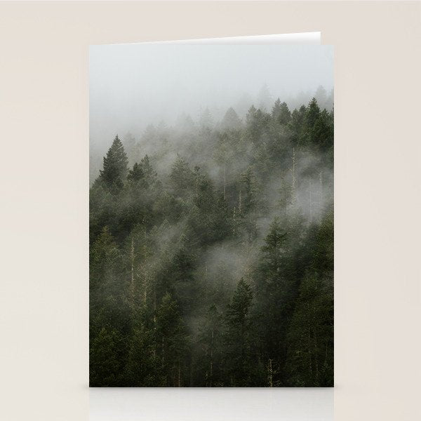 Pacific Northwest Foggy Forest Stationery Card Gallery Image 2