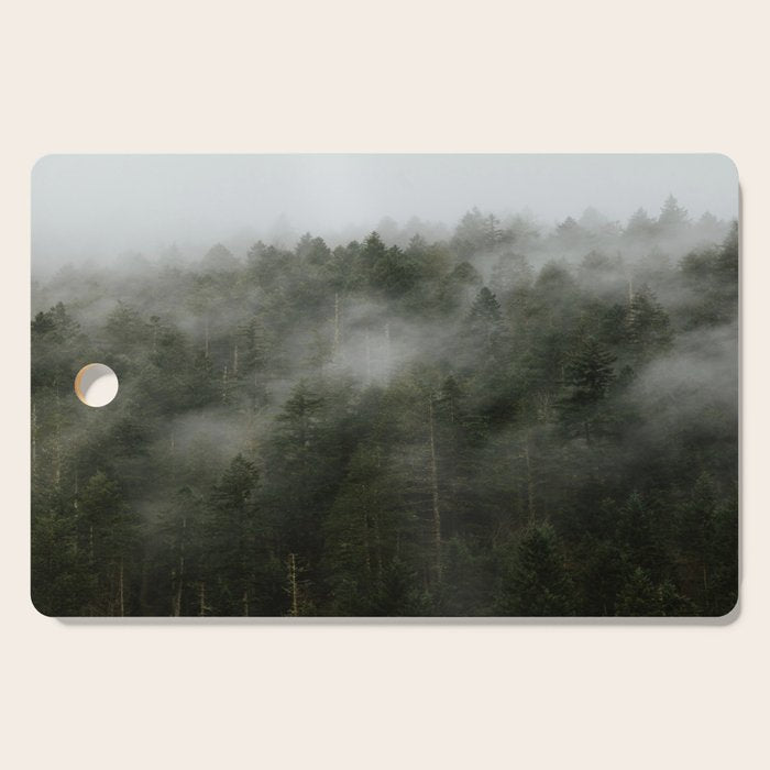 Pacific Northwest Foggy Forest Cutting Board Gallery Image 1
