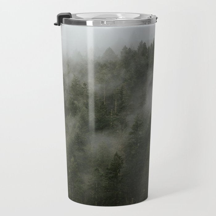 Pacific Northwest Foggy Forest Travel Mug Gallery Image 3