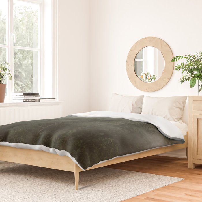 Pacific Northwest Foggy Forest Duvet Cover Gallery Image 2