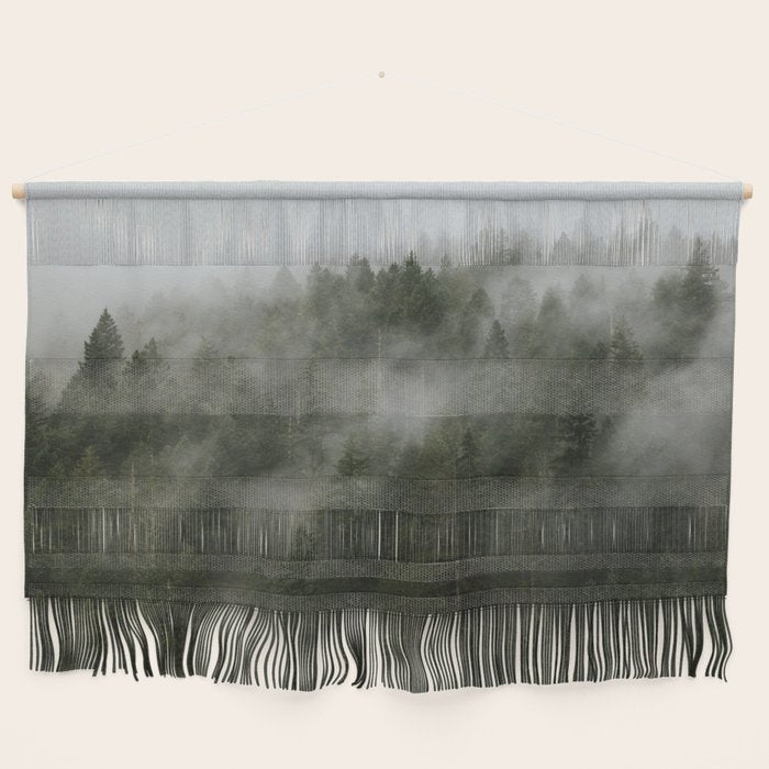 Pacific Northwest Foggy Forest Wall Hanging Gallery Image 1