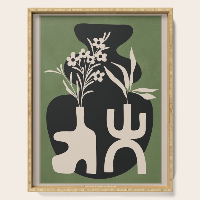 Abstract Blooms 3 Serving Tray Gallery Image 1