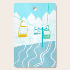 chairlift, winter blue Cutting Board Gallery Image 1