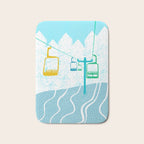 chairlift, winter blue Bath Mat Gallery Image 1