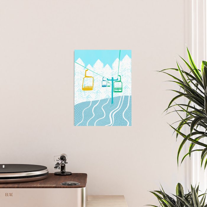 chairlift, winter blue Poster Gallery Image 2