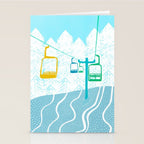 chairlift, winter blue Stationery Card Gallery Image 2