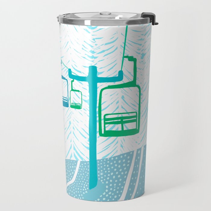 chairlift, winter blue Travel Mug Gallery Image 2
