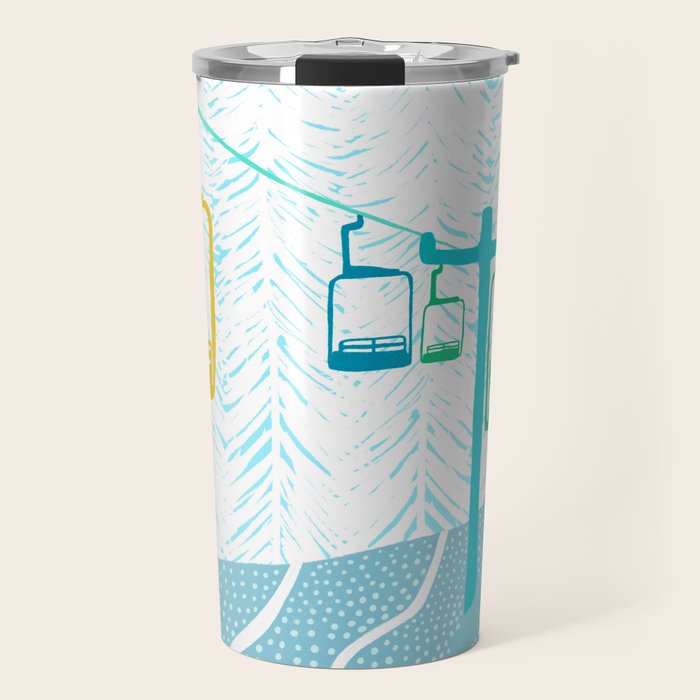 chairlift, winter blue Travel Mug Gallery Image 1