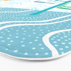 chairlift, winter blue Bath Mat Gallery Image 3