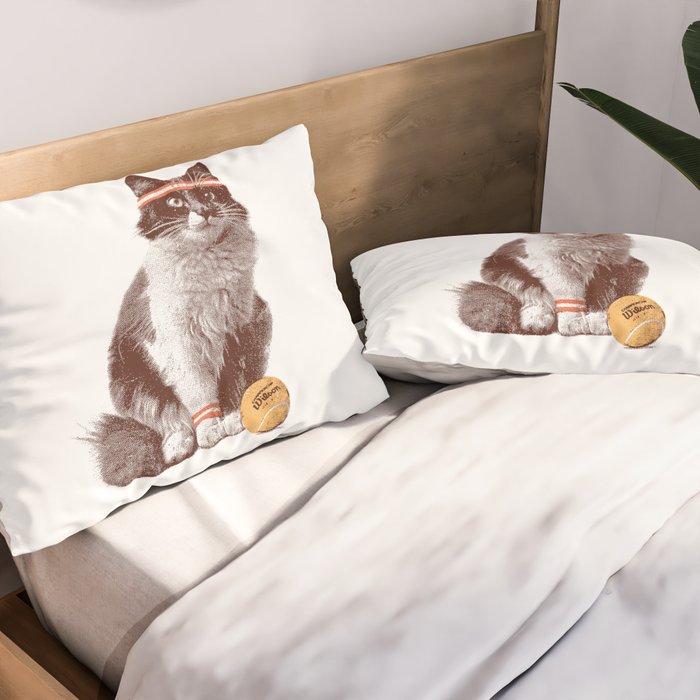 Tennis Cat Pillow Sham Gallery Image 2