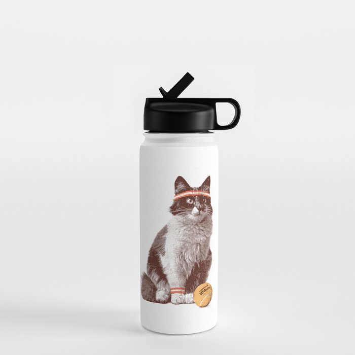 Tennis Cat Water Bottle Gallery Image 1