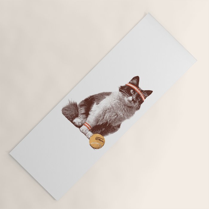 Tennis Cat Yoga Mat Gallery Image 1